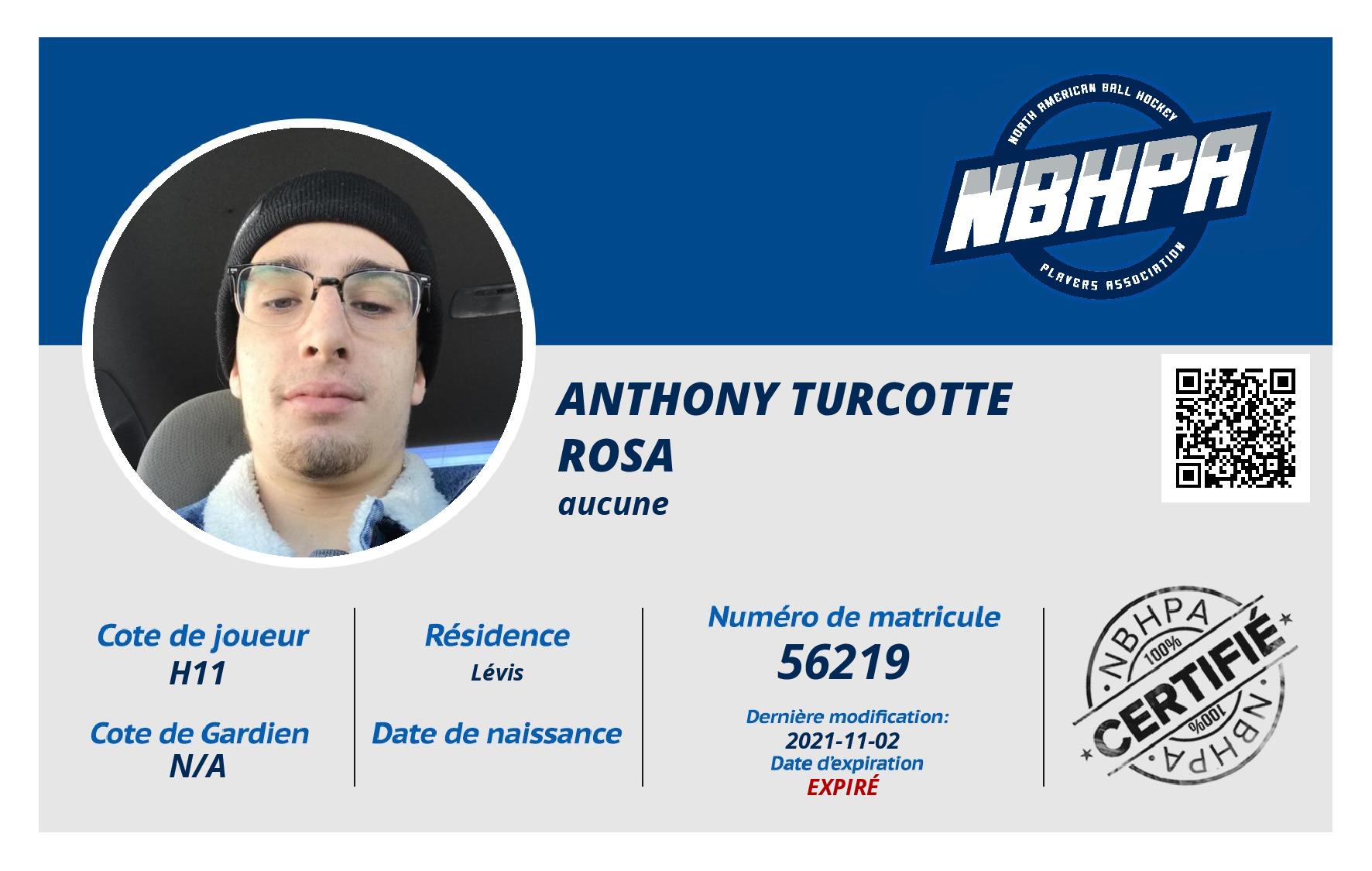 Anthony Turcotte rosa