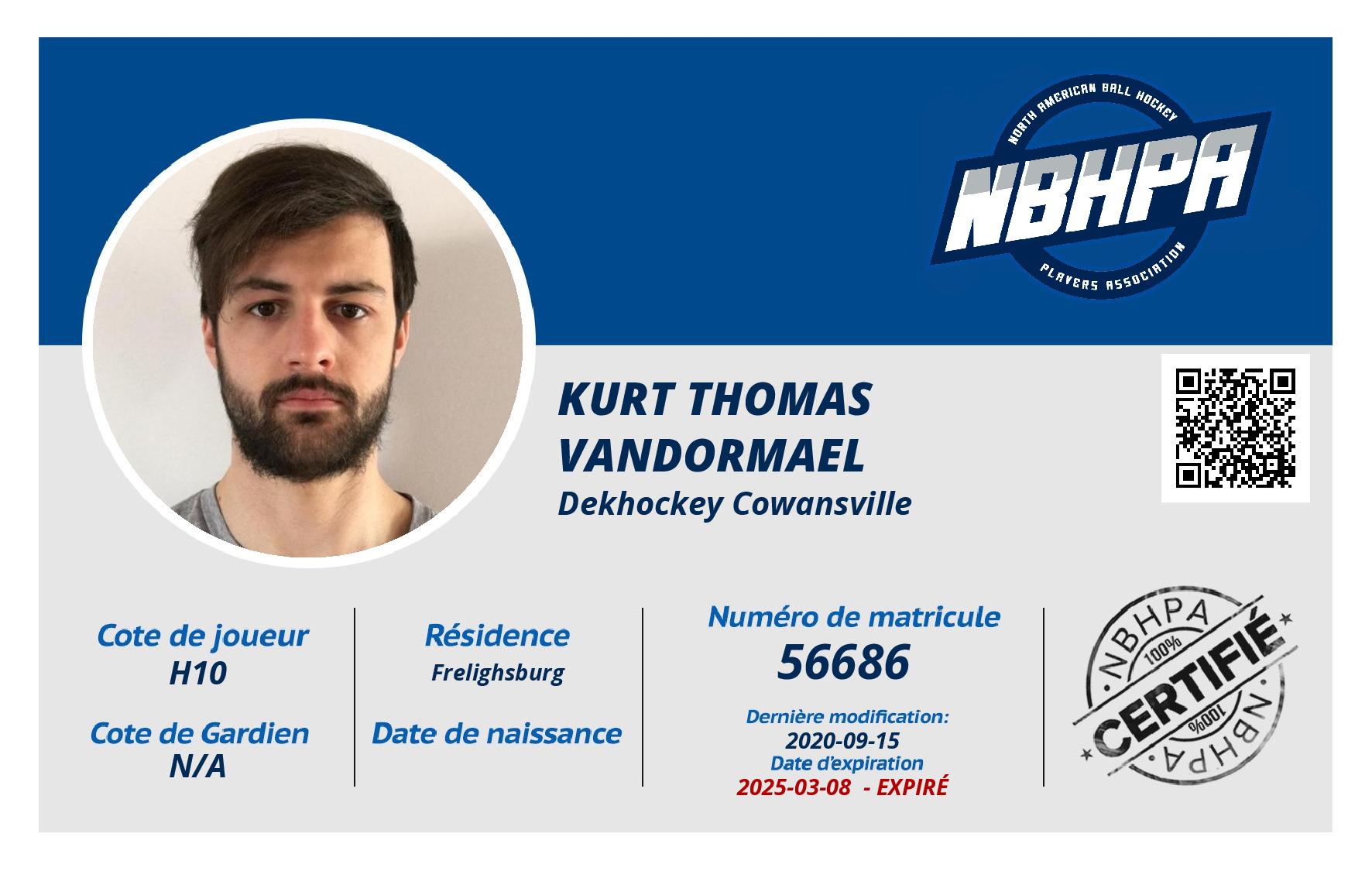 Kurt Thomas Vandormael