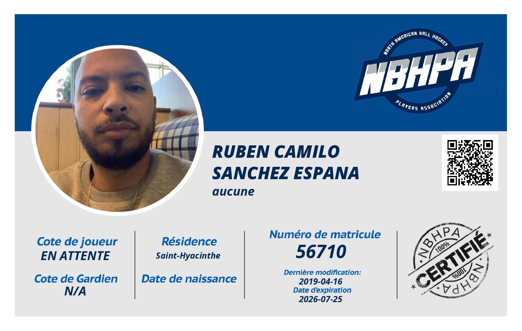 Ruben Camilo Sanchez Espana