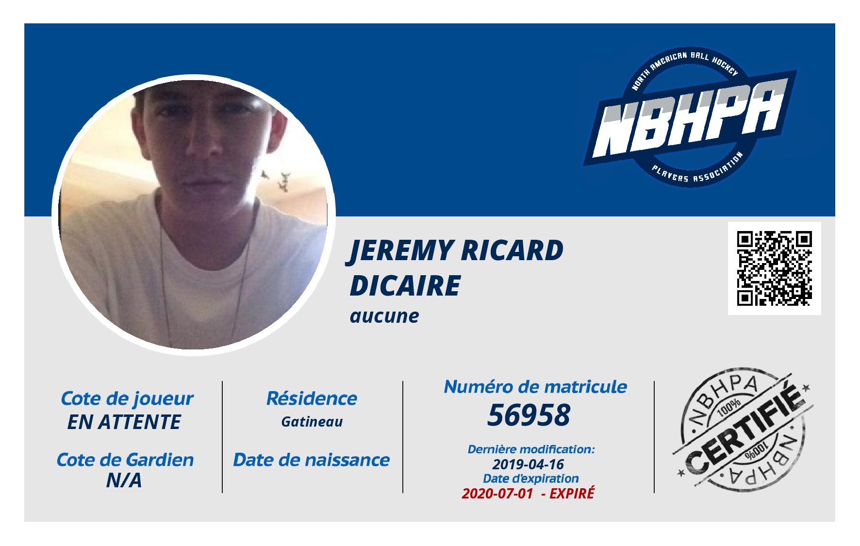 Jeremy Ricard Dicaire