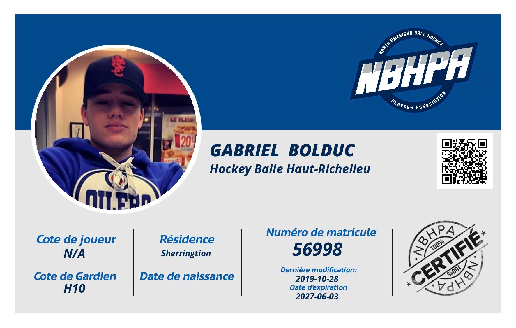 Gabriel  Bolduc 