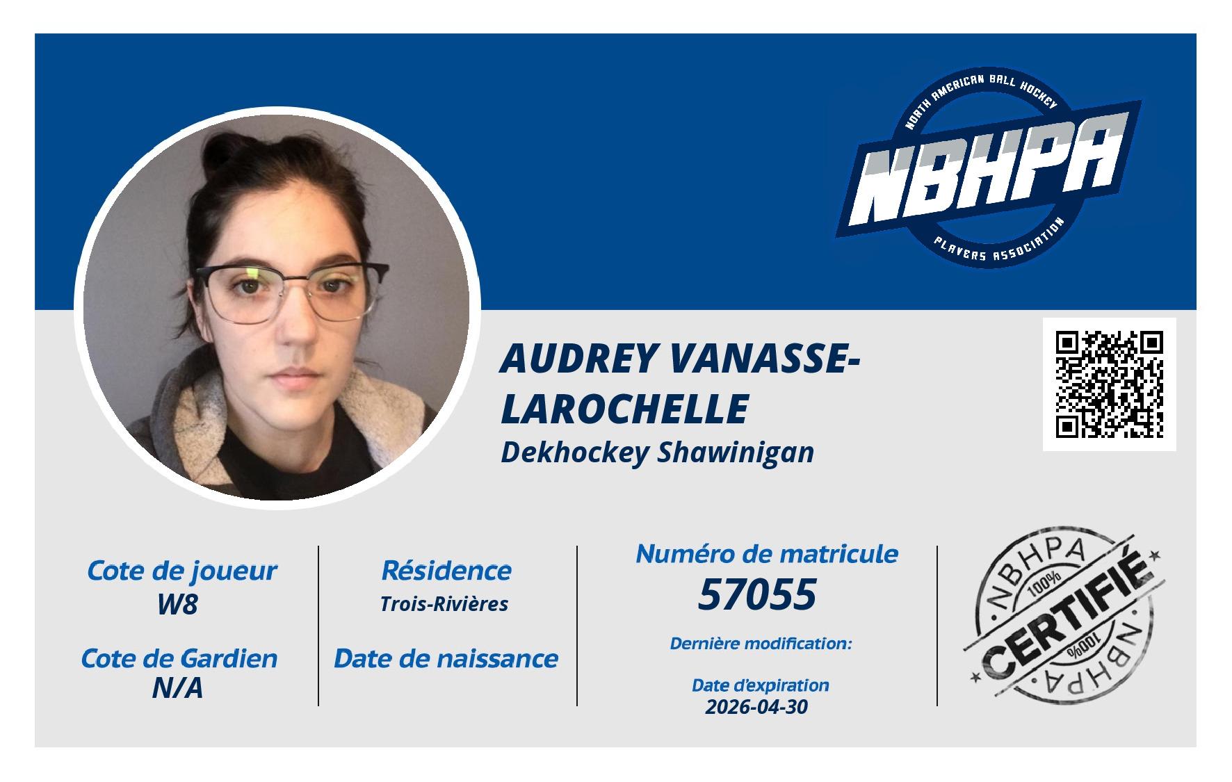 Audrey Vanasse-Larochelle