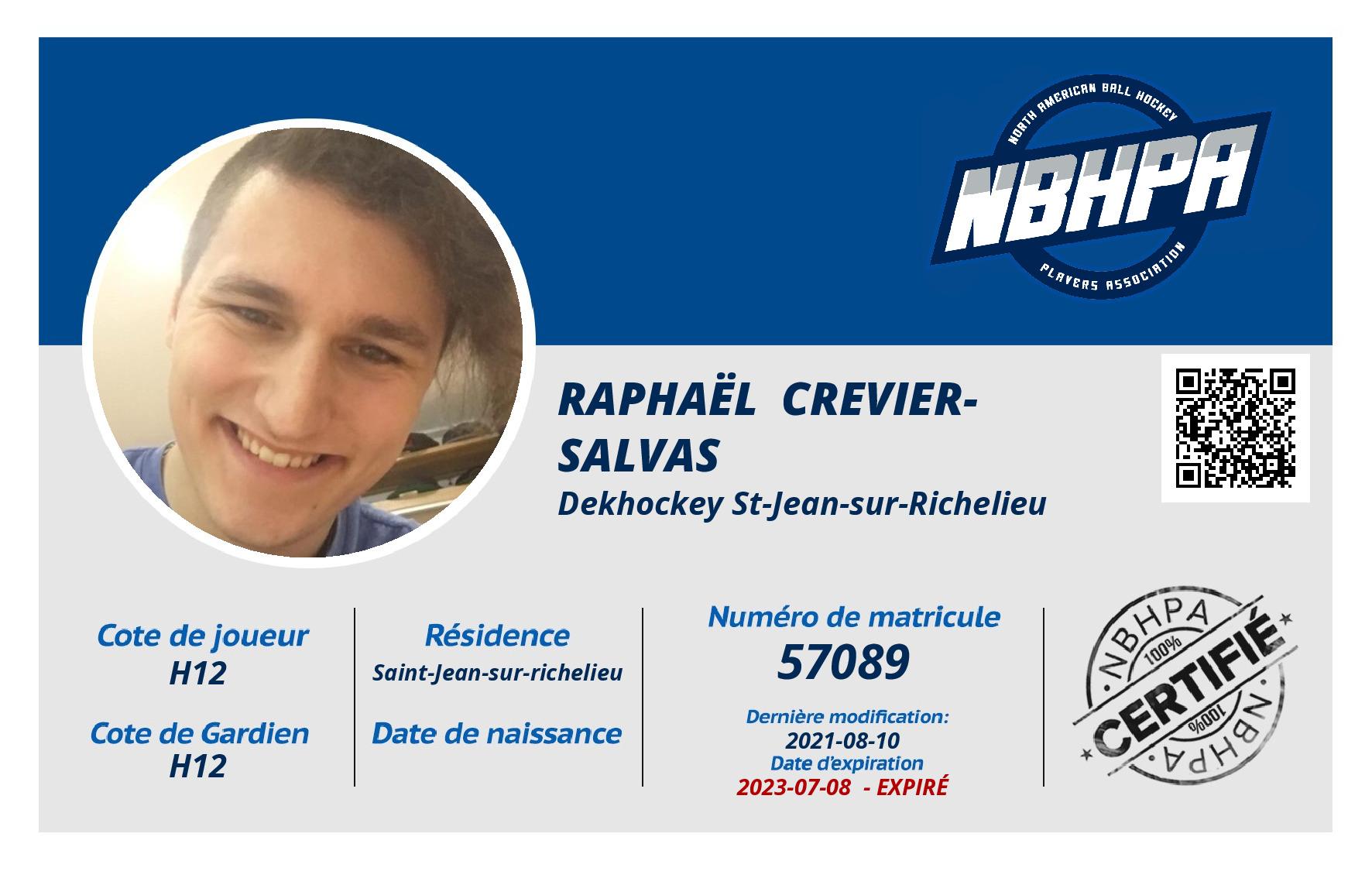 Raphaël  Crevier-Salvas