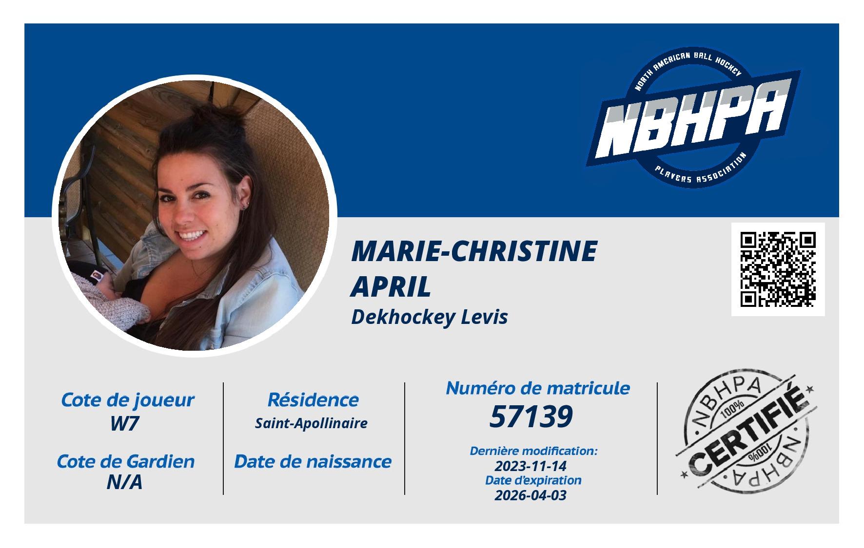 Marie-Christine April