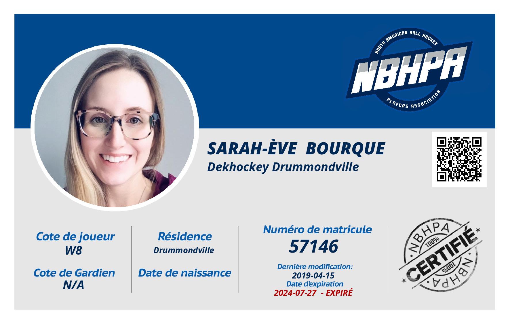 Sarah-Ève  Bourque 