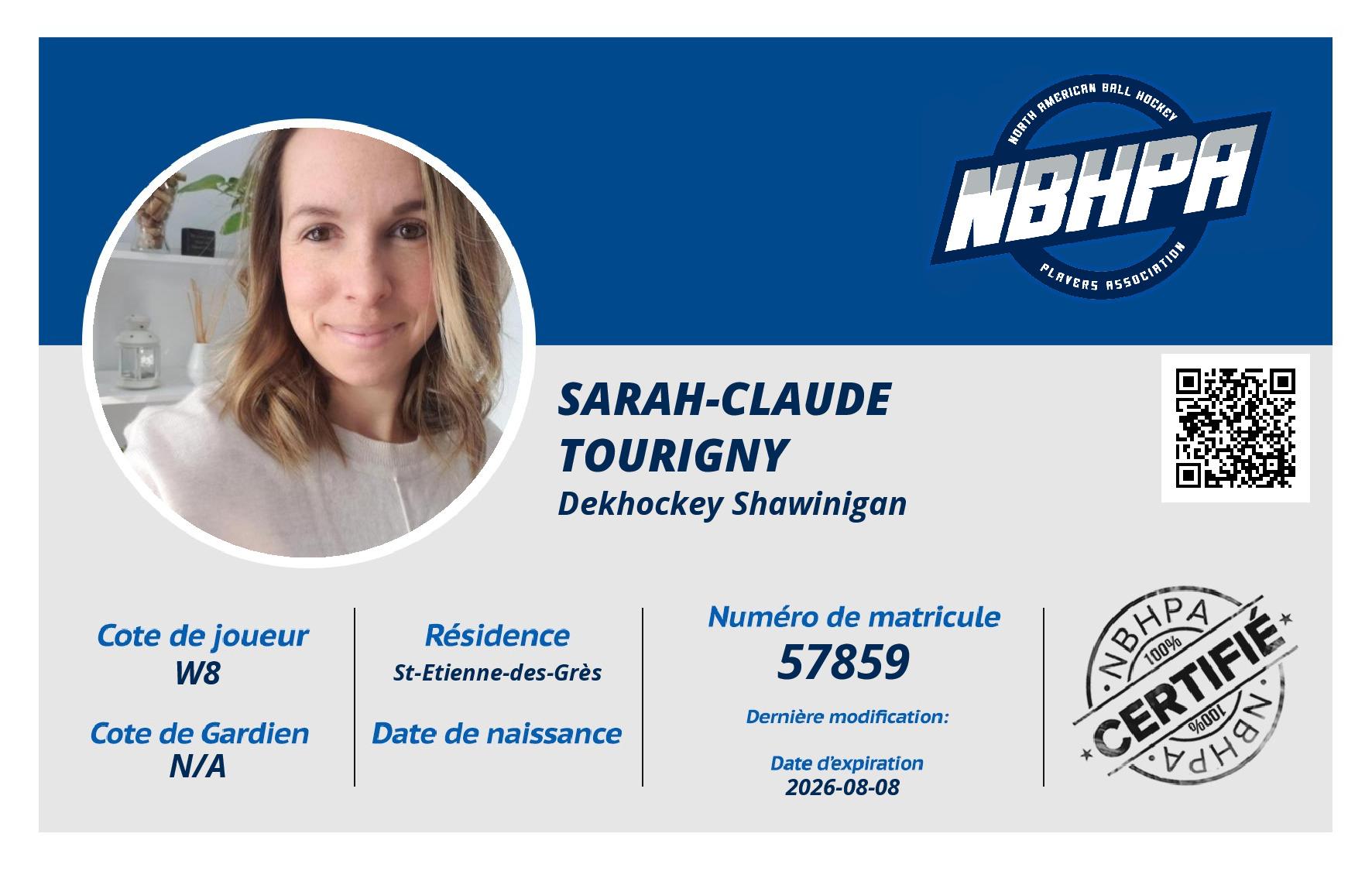 Sarah-Claude  Tourigny
