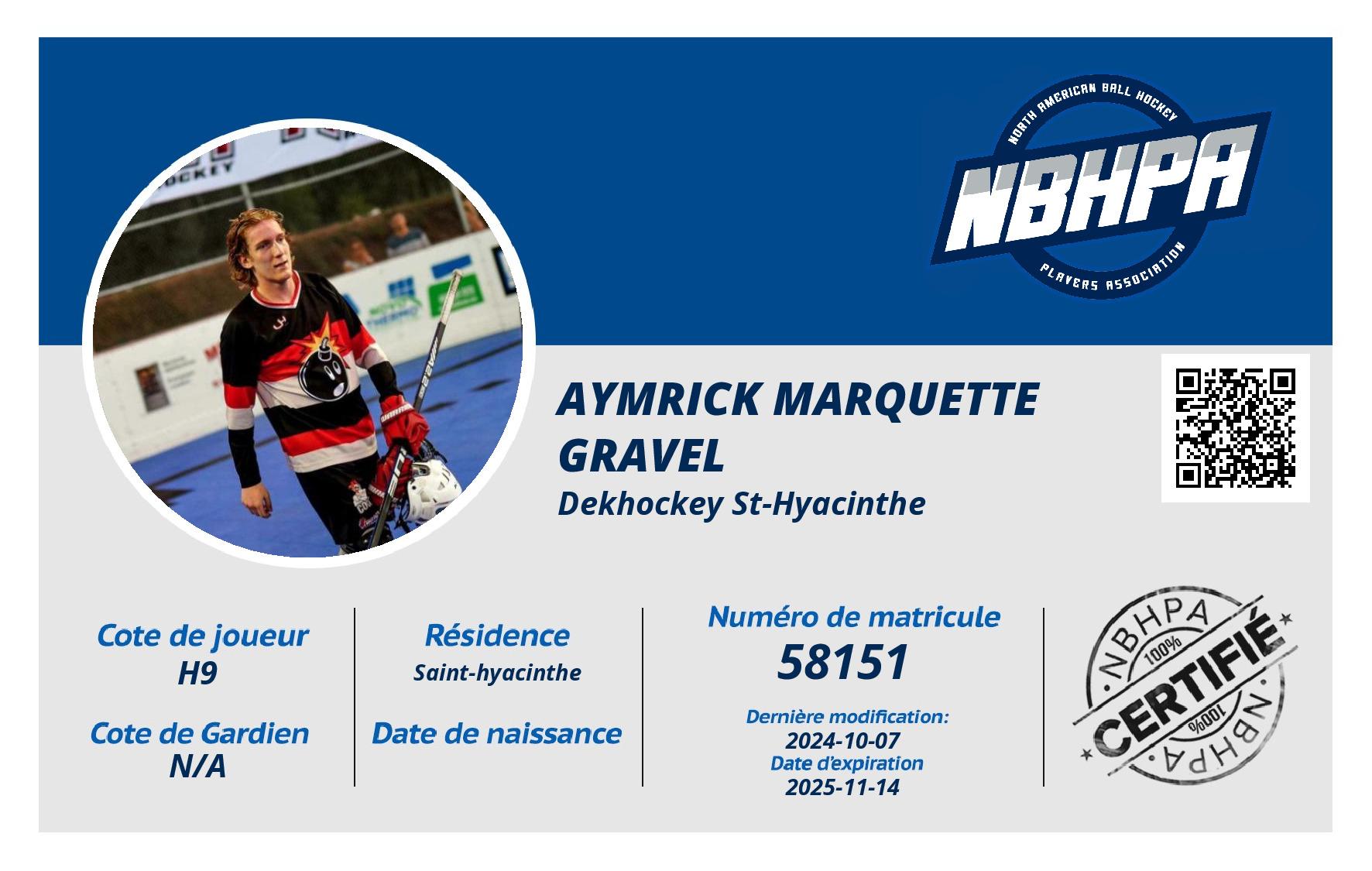 Aymrick Marquette gravel