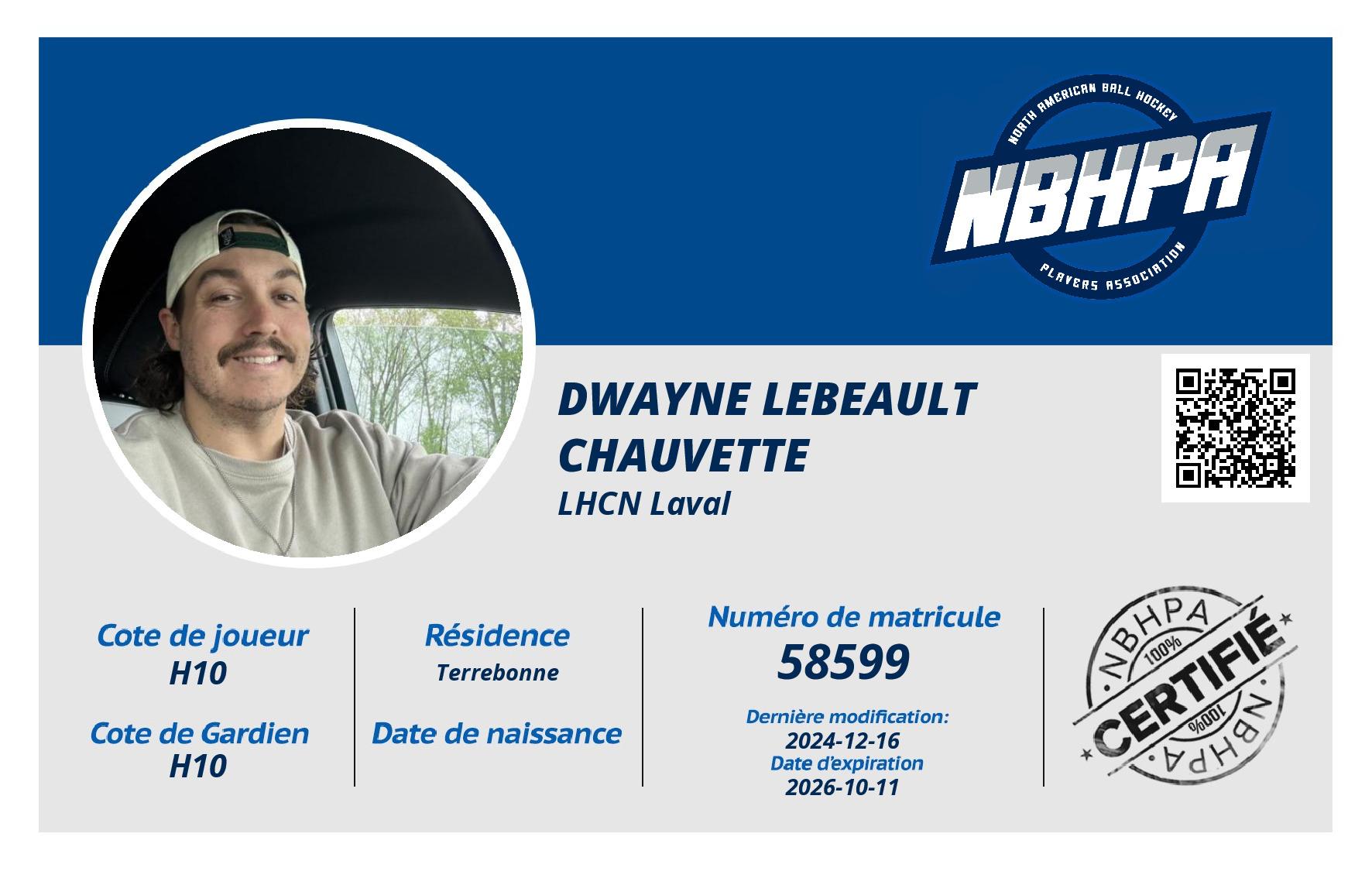 Dwayne Lebeault Chauvette
