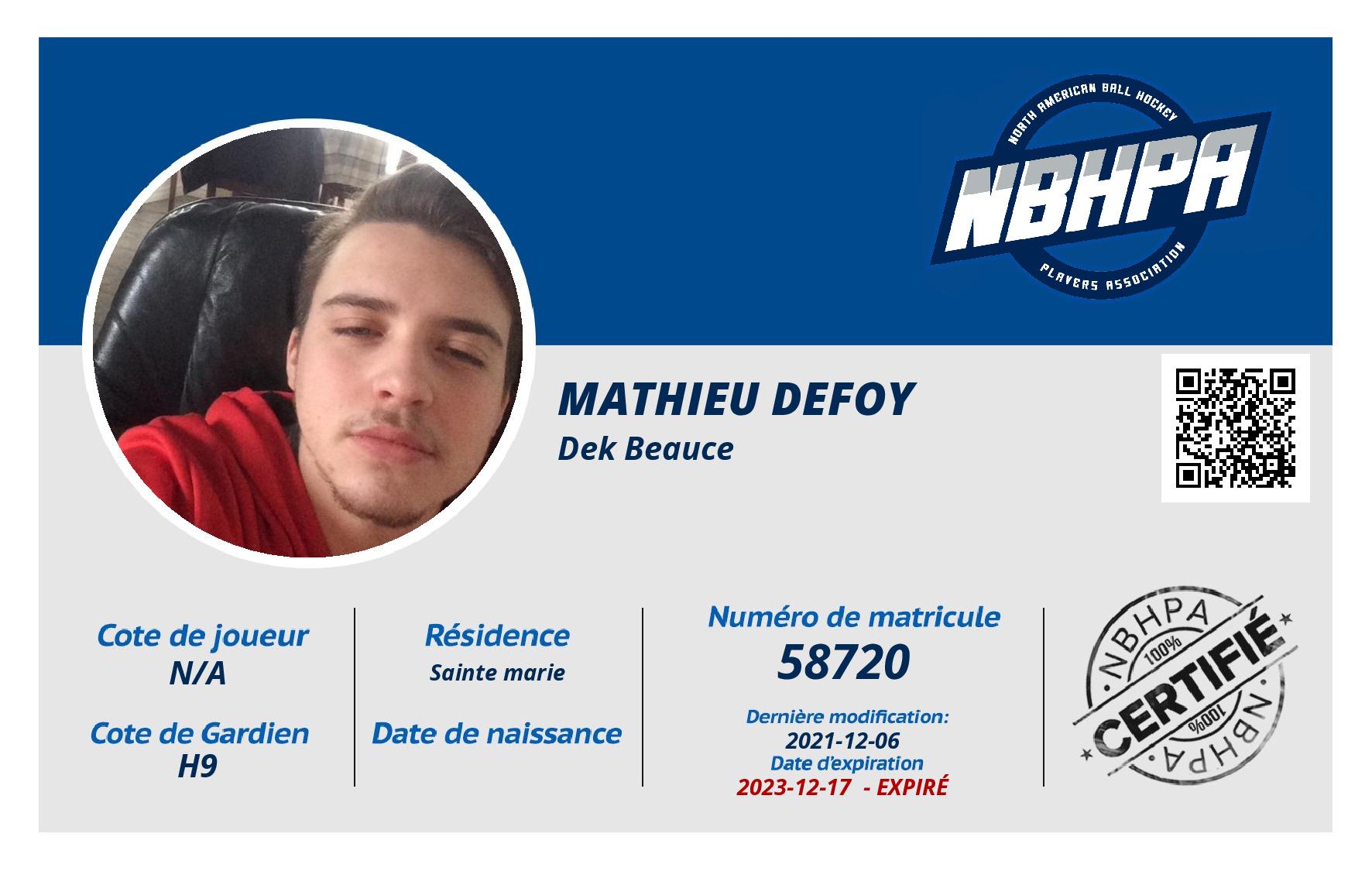Mathieu Defoy