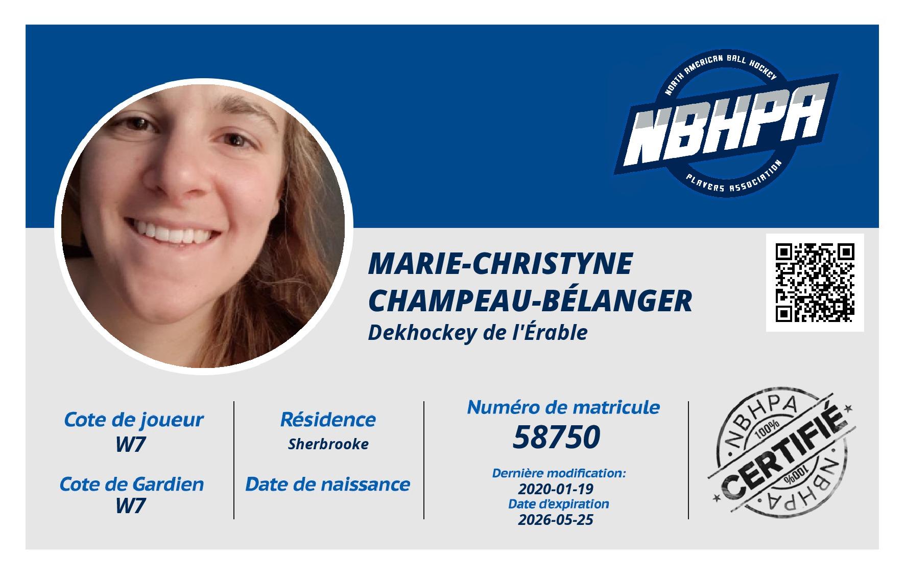 Marie-Christyne  Champeau-Bélanger 
