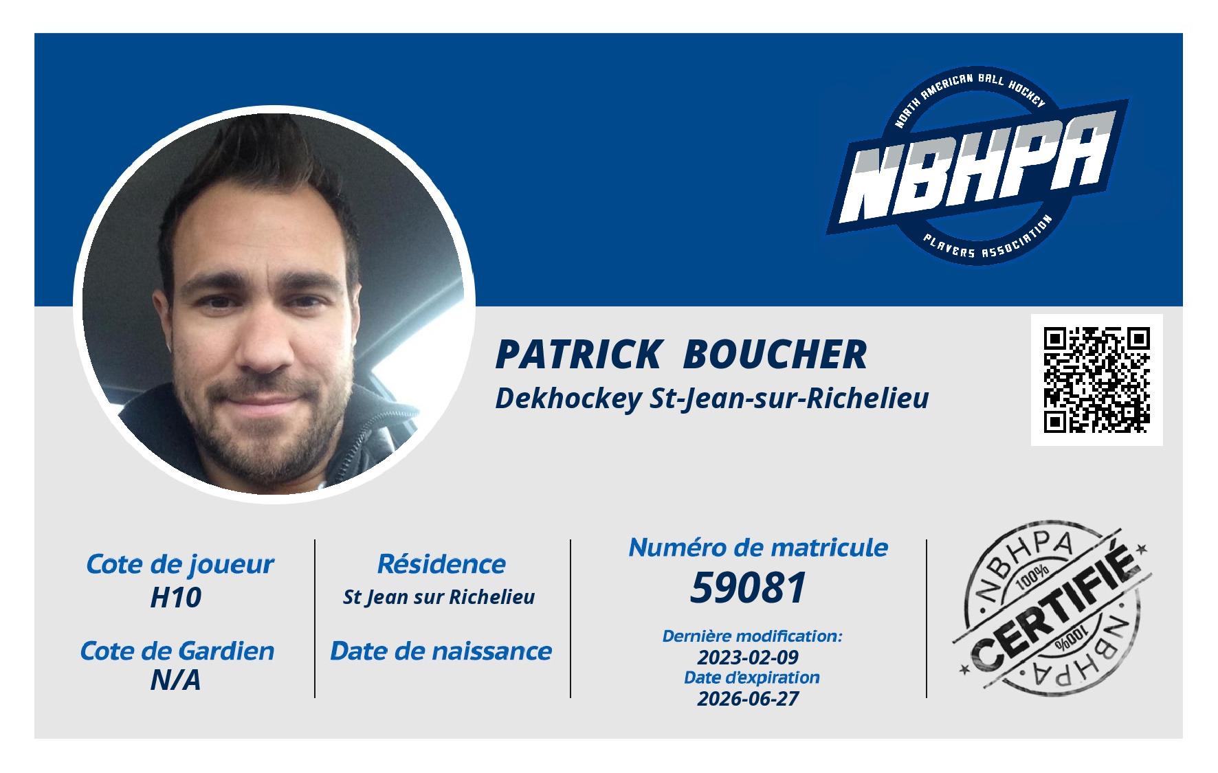 Patrick  Boucher 