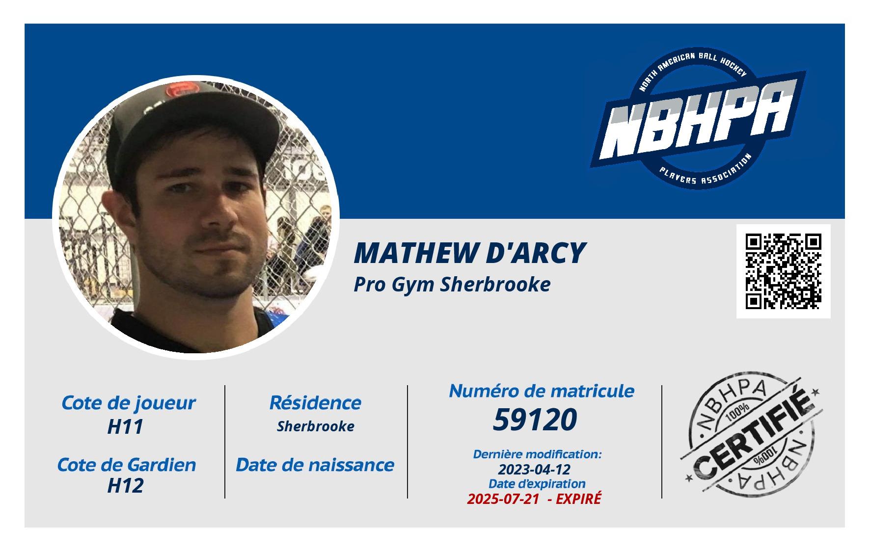 Mathew D'arcy