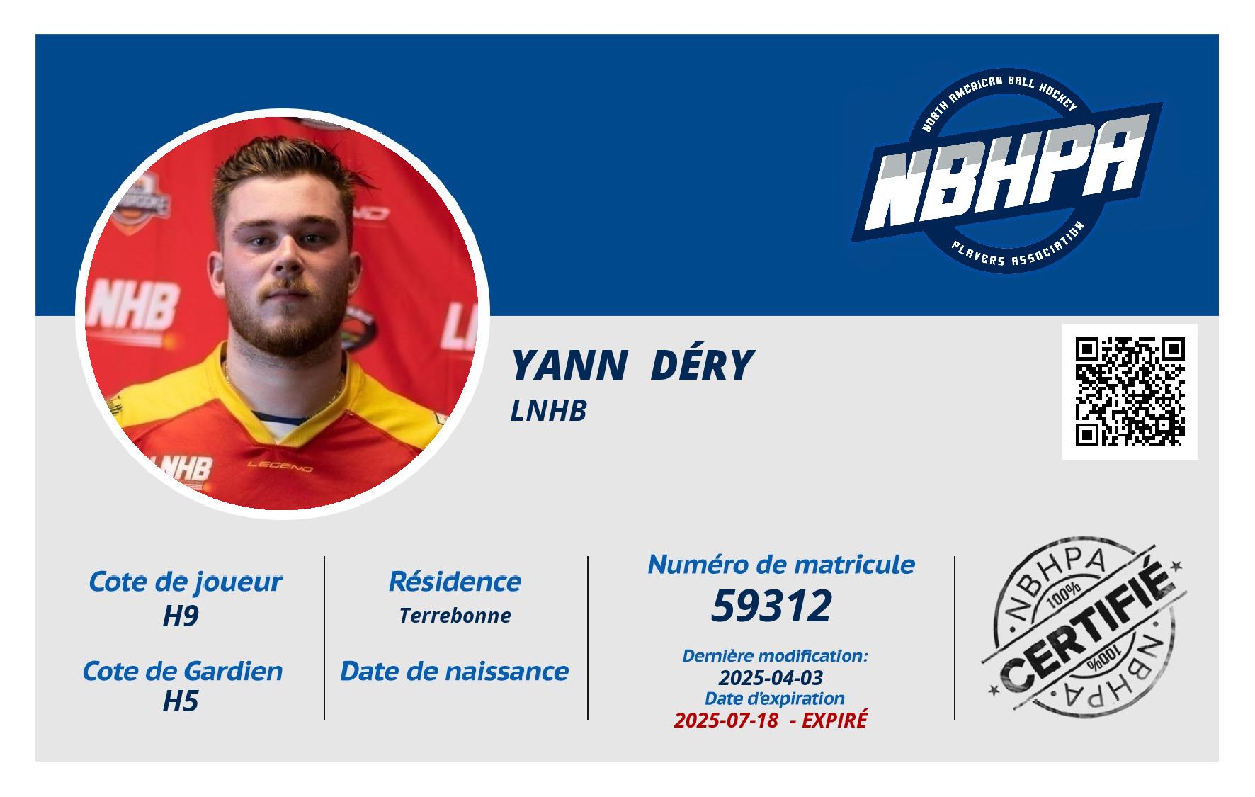 Yann  Déry 