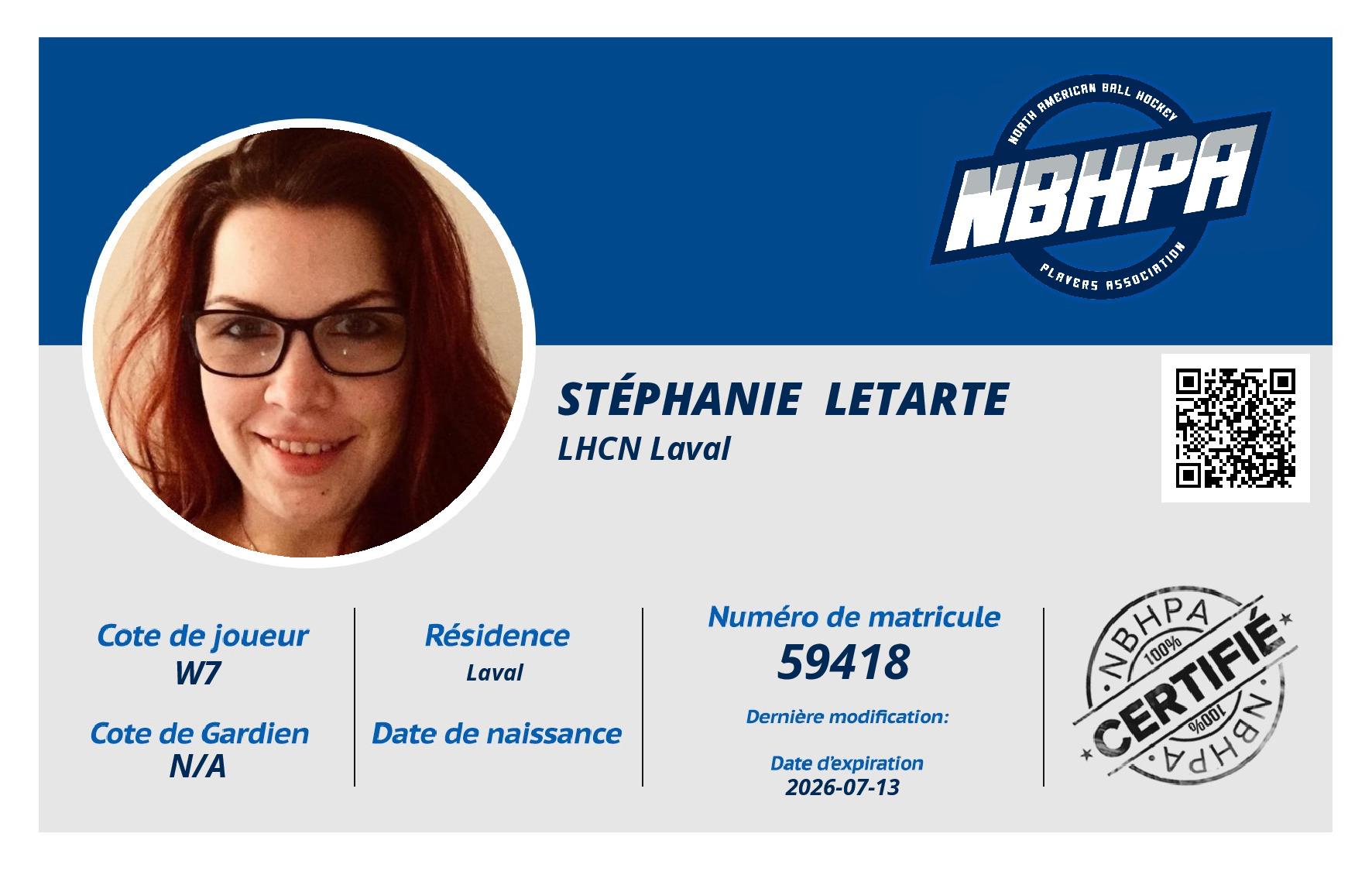 Stéphanie  Letarte