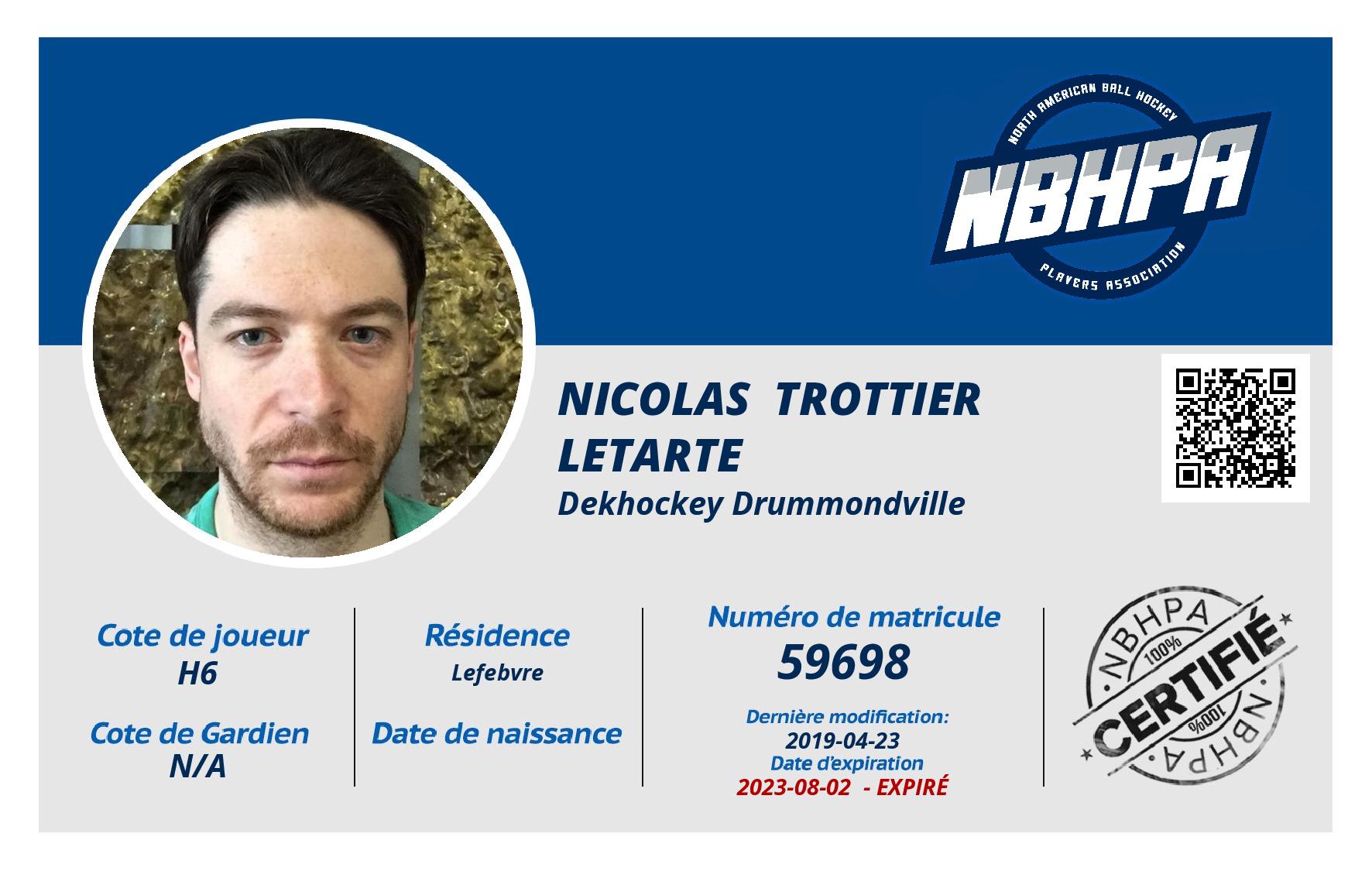 Nicolas  Trottier Letarte