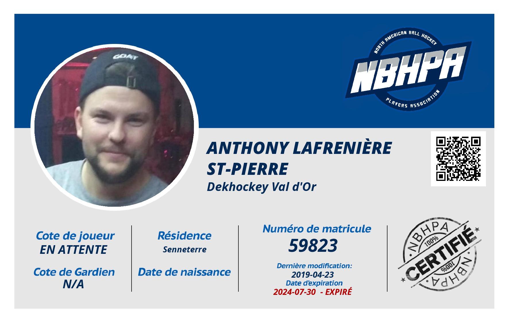 Anthony Lafrenière St-Pierre