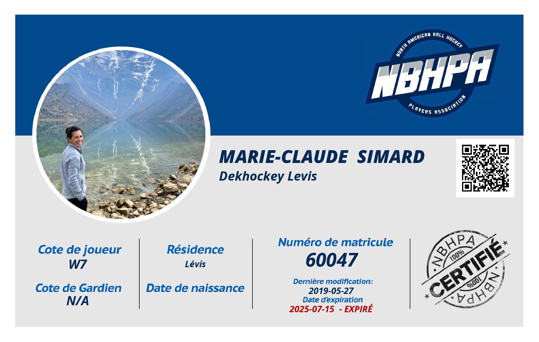 Marie-Claude  Simard