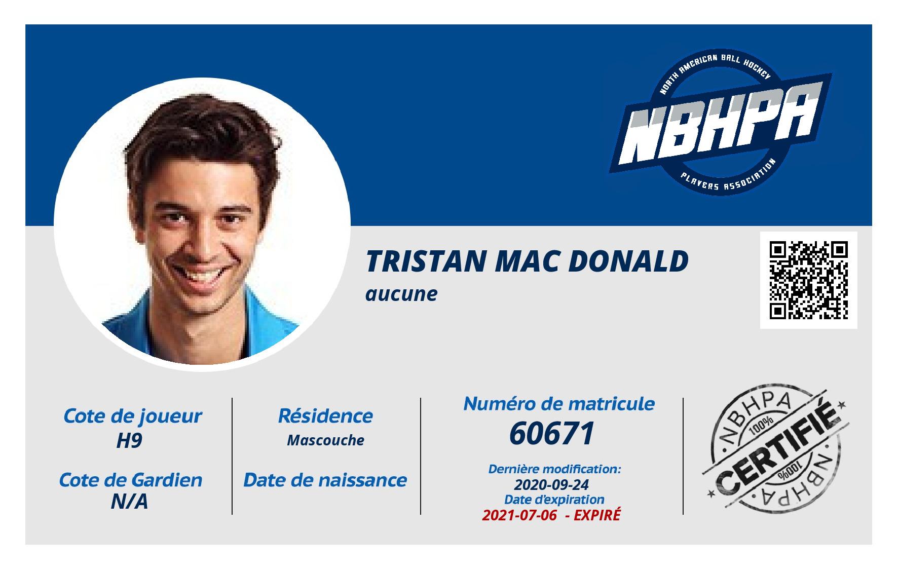 Tristan Mac Donald
