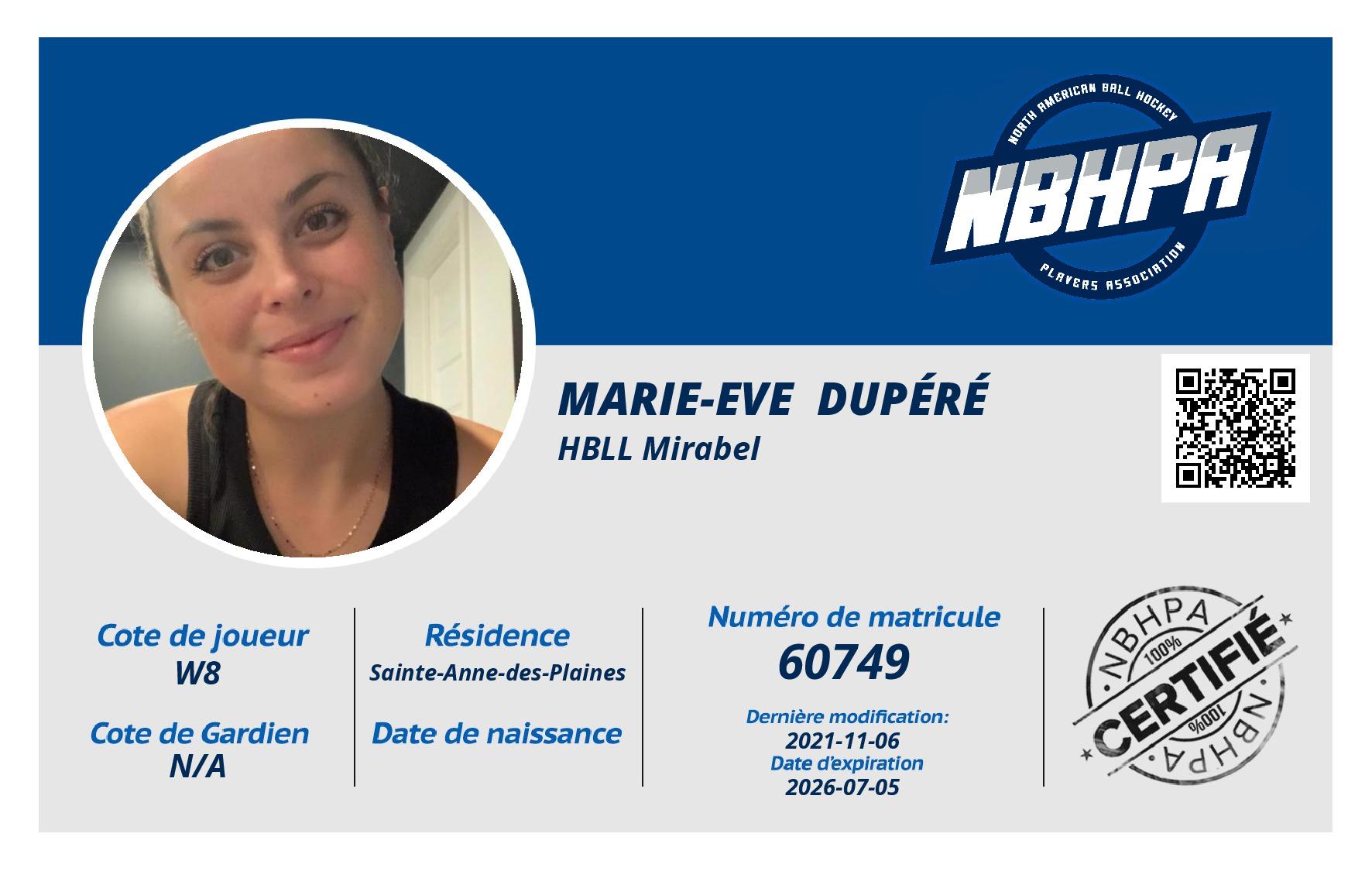 Marie-Eve  Dupéré 