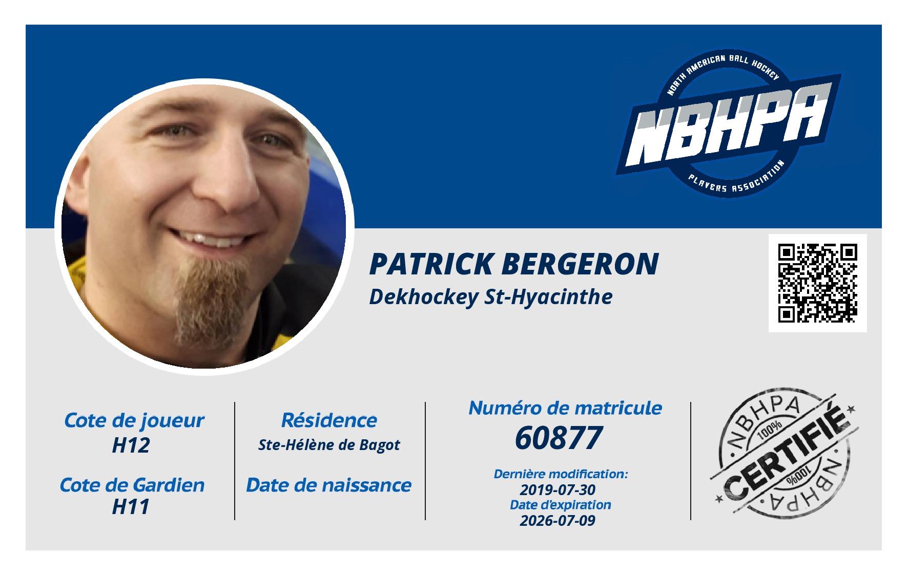 Patrick Bergeron 