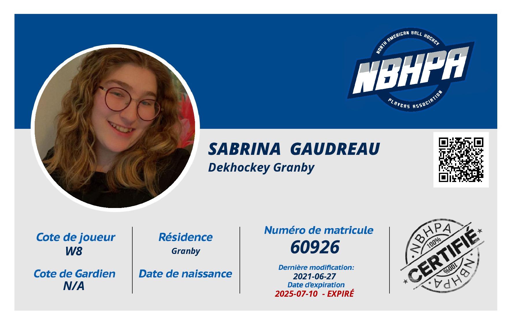 Sabrina  Gaudreau