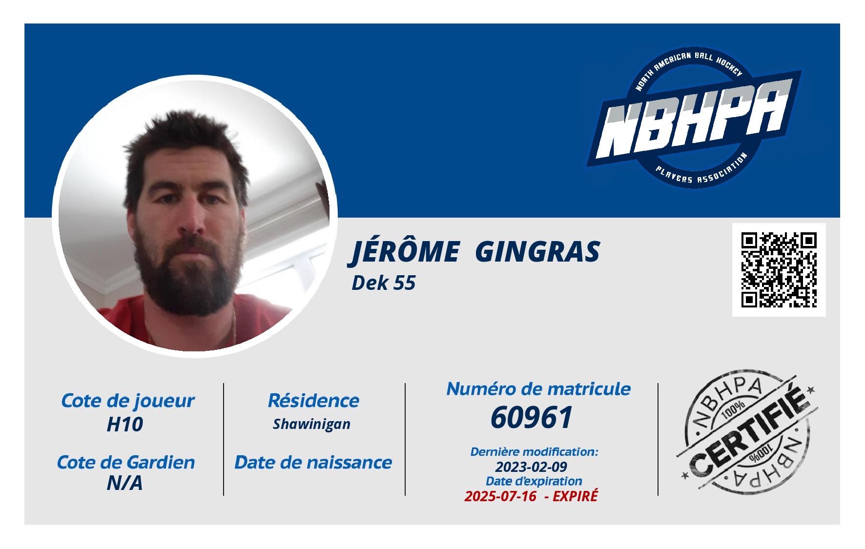 Jérôme  Gingras 