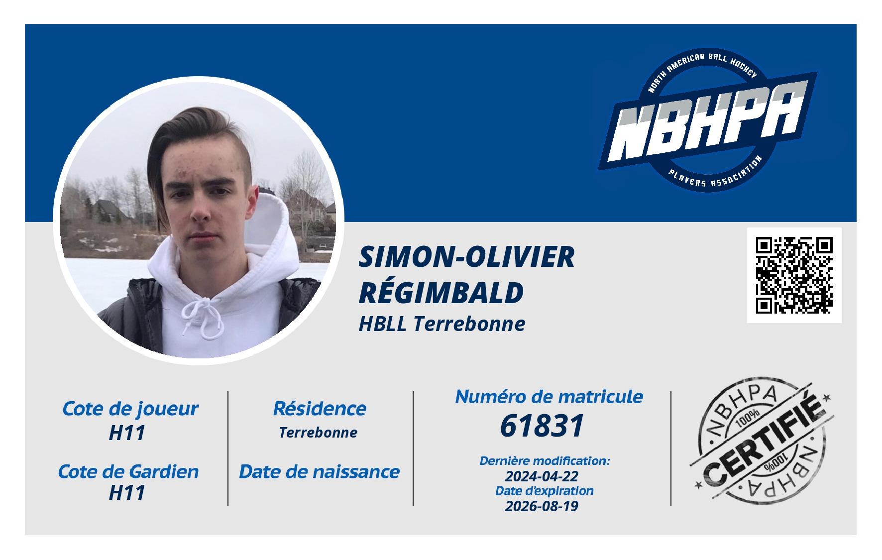 Simon-Olivier  Régimbald 