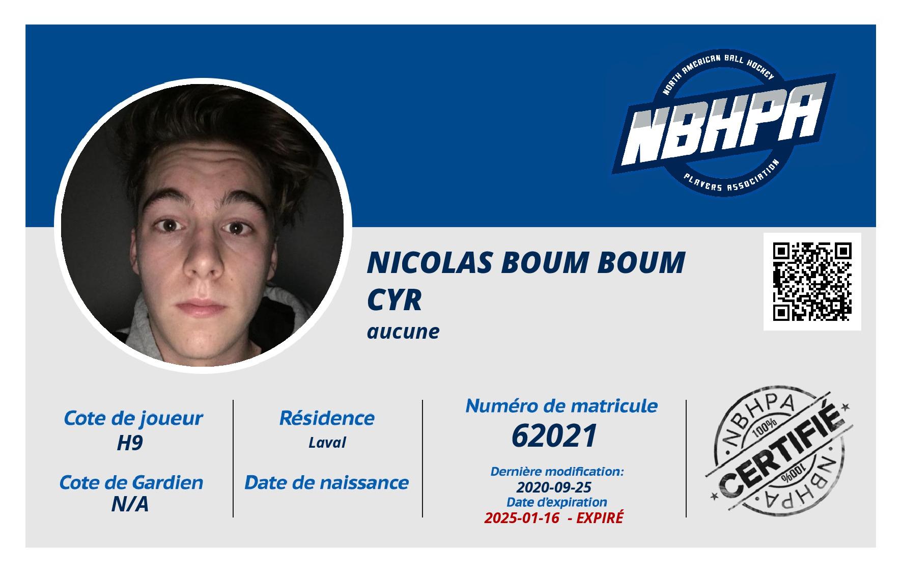 Nicolas Boum Boum Cyr