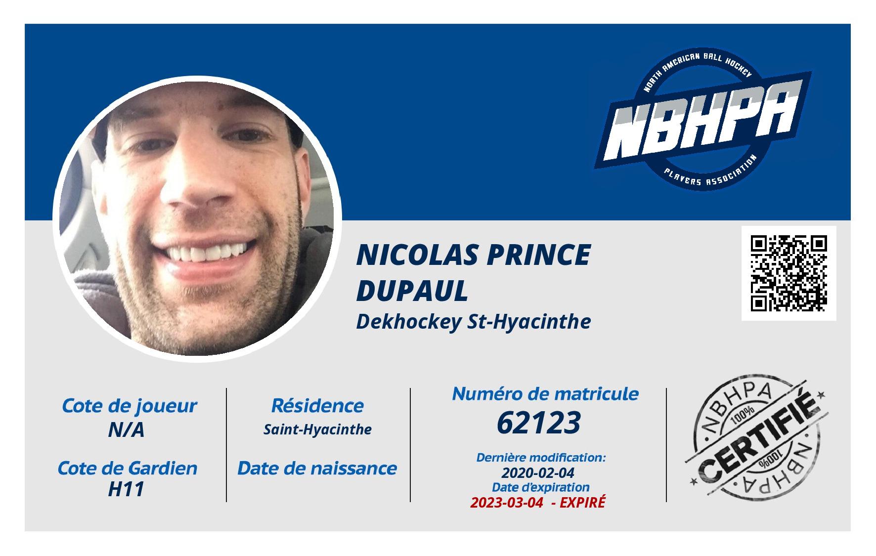 Nicolas Prince Dupaul