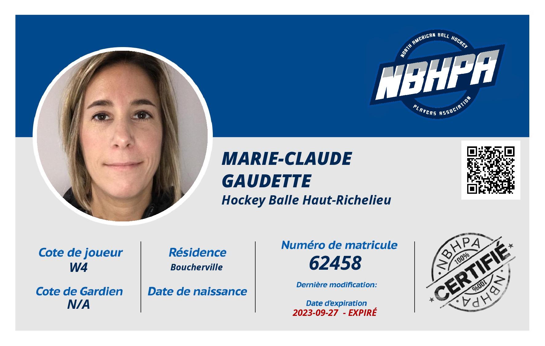 Marie-Claude  Gaudette