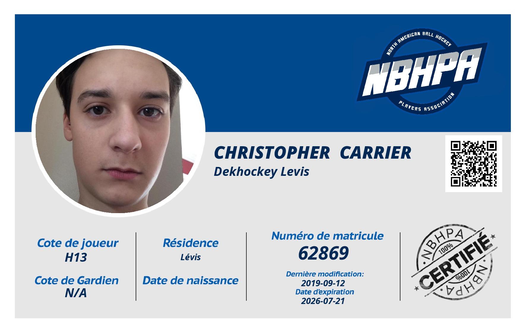 Christopher  Carrier 