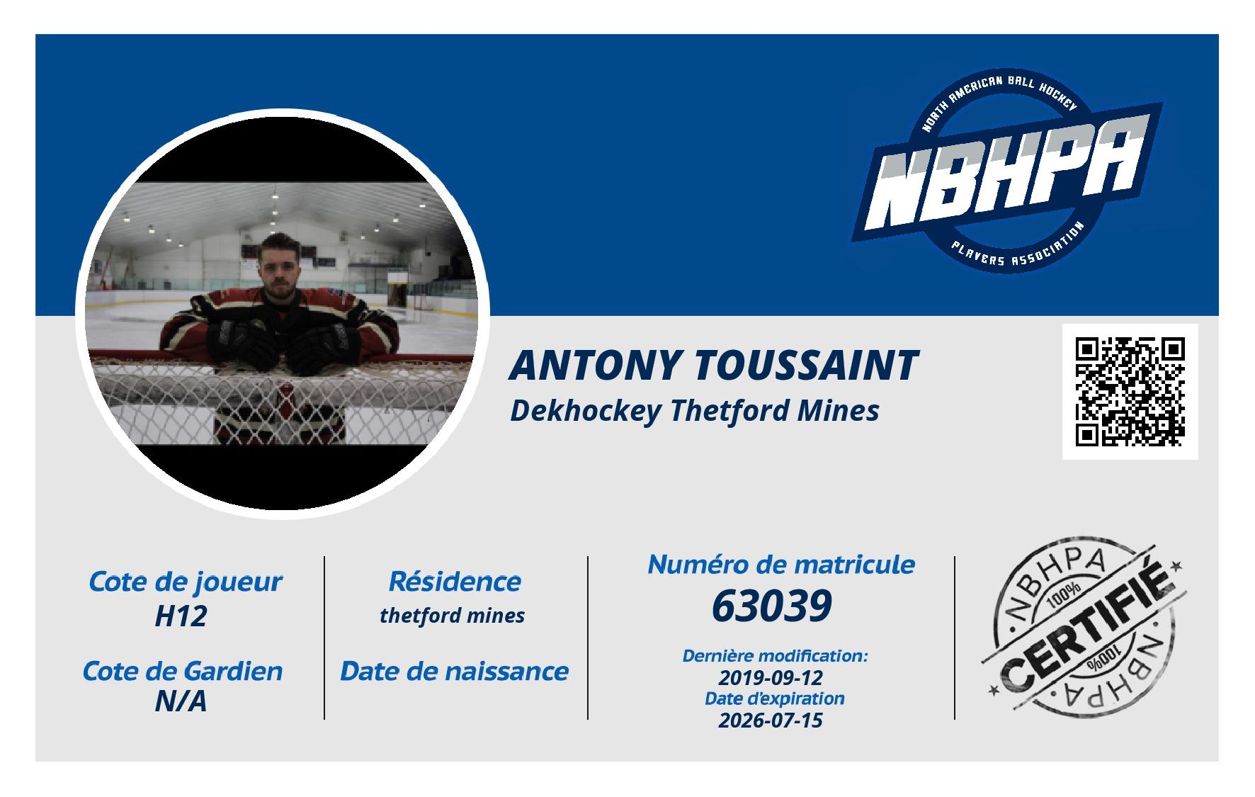 Antony toussaint 