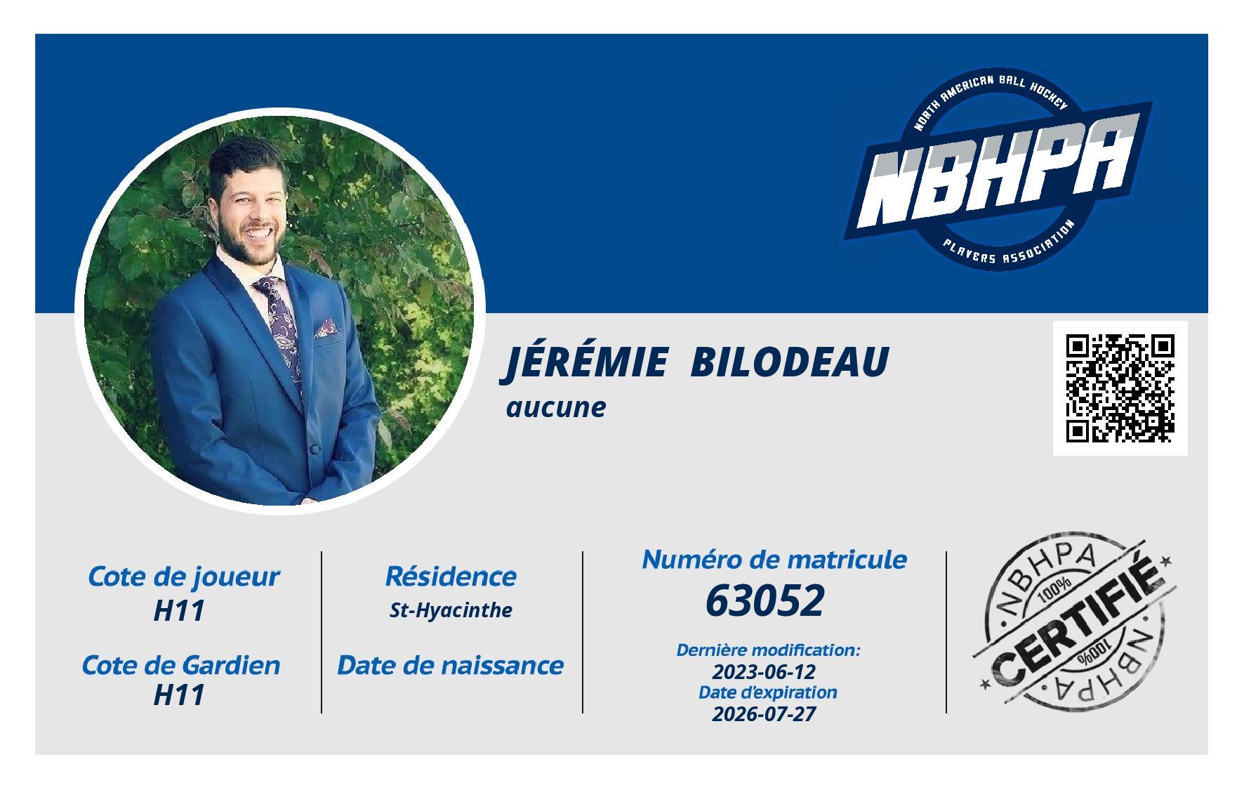 Jérémie  Bilodeau 