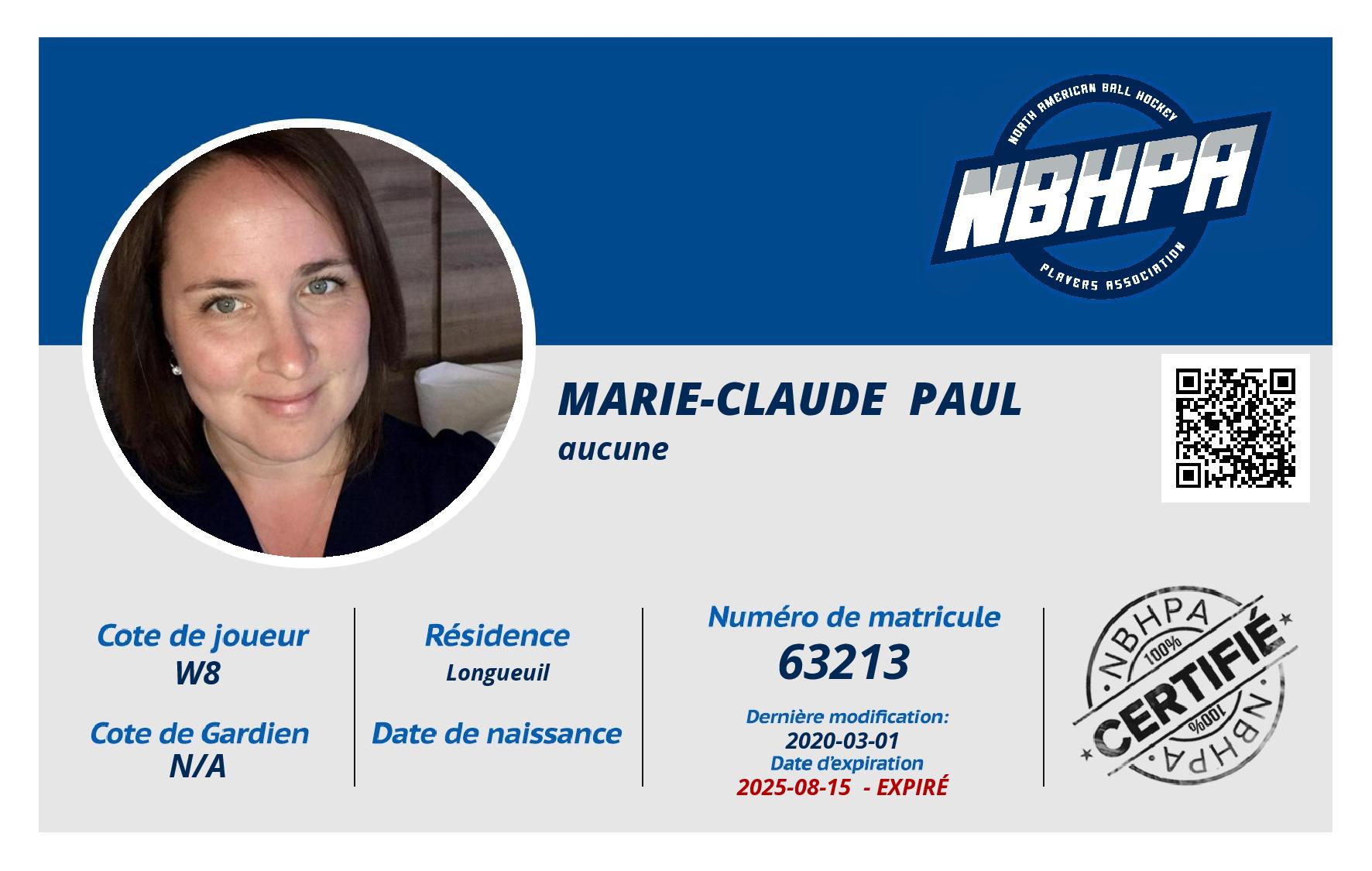 Marie-Claude  Paul