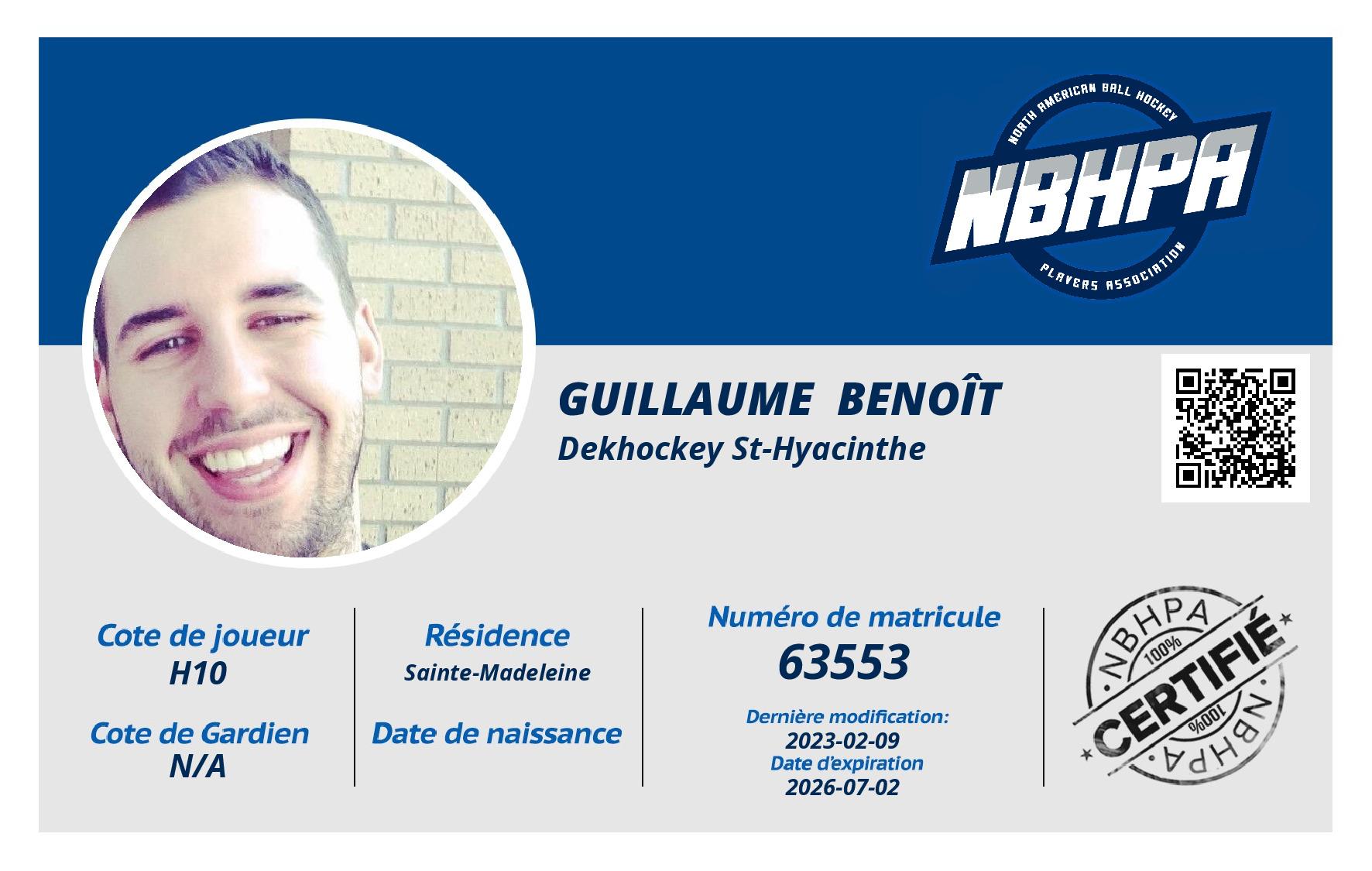Guillaume  Benoît 