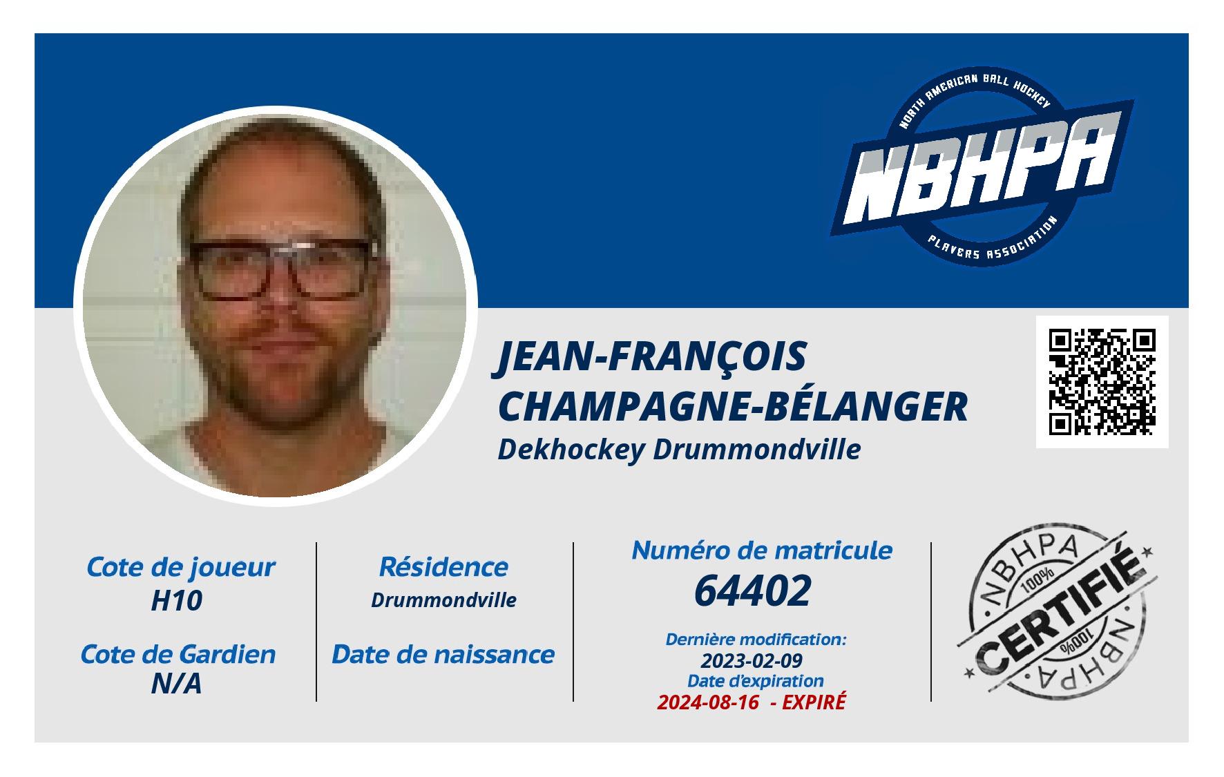 Jean-François Champagne-Bélanger