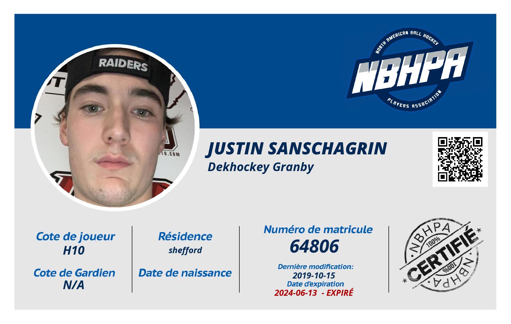 Justin Sanschagrin