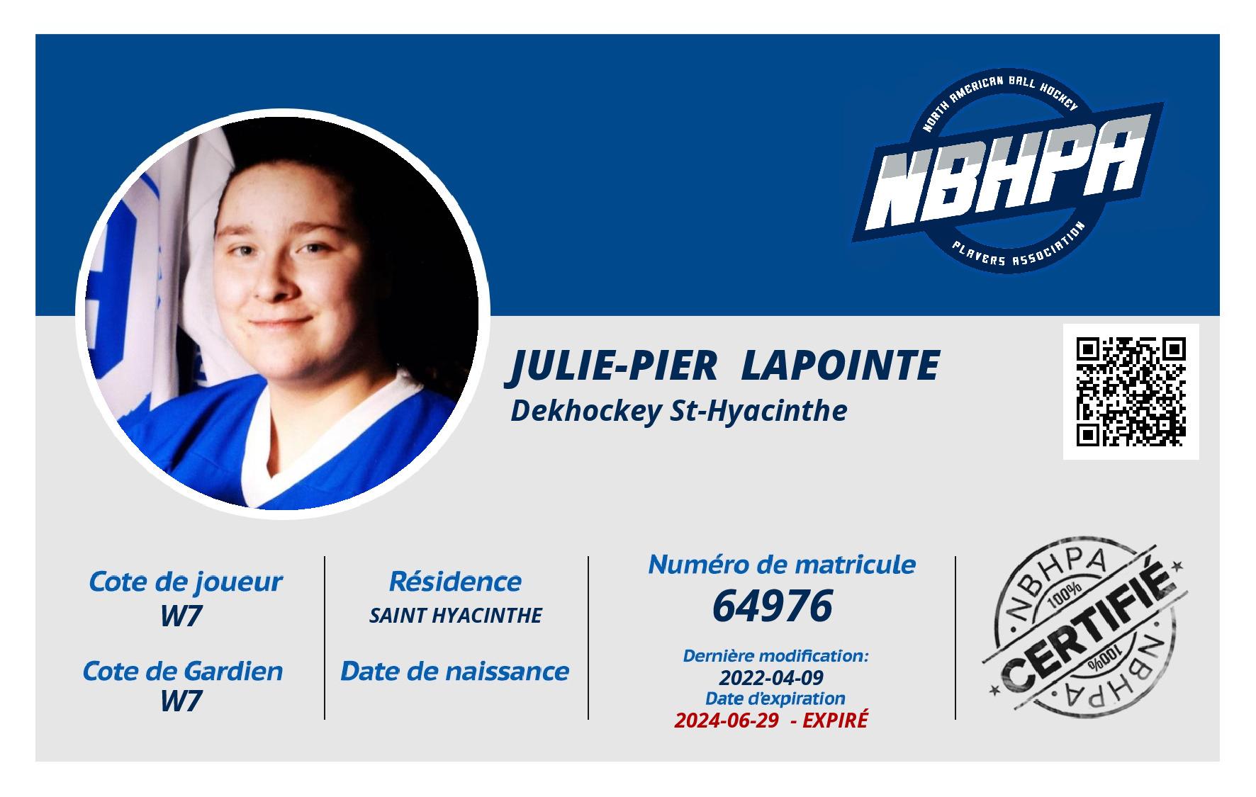 Julie-Pier  Lapointe