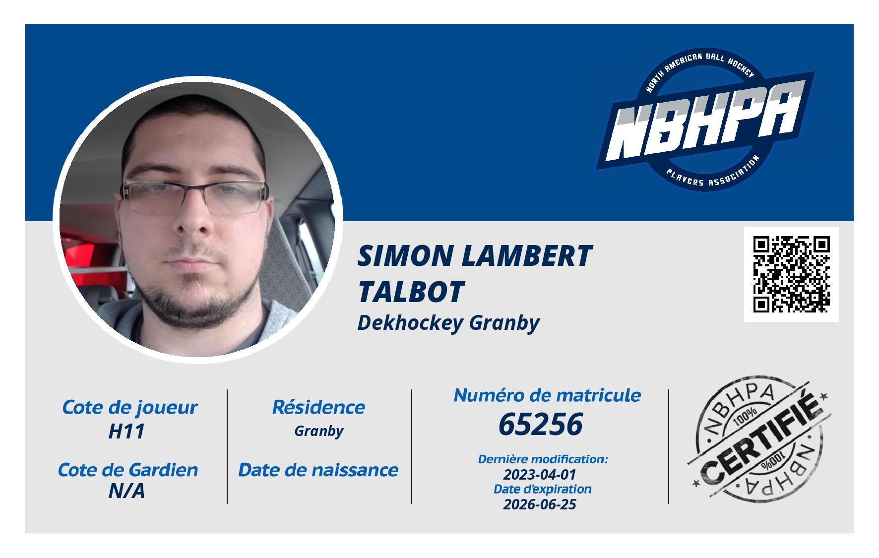 Simon Lambert Talbot