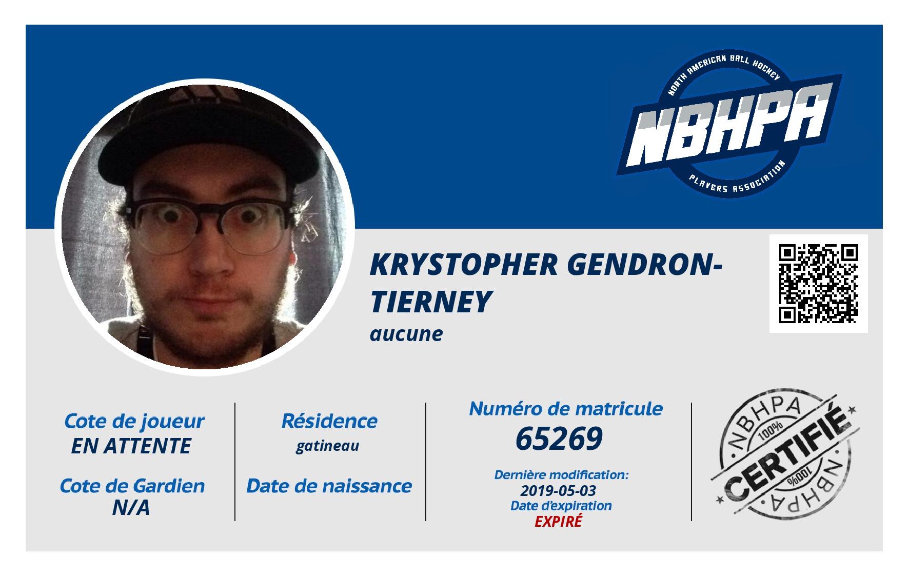 Krystopher Gendron-Tierney