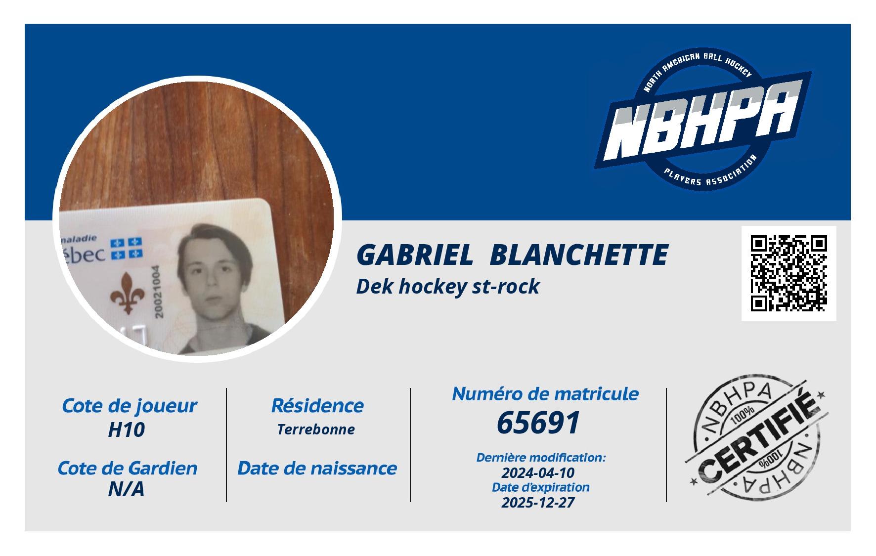 Gabriel  Blanchette 
