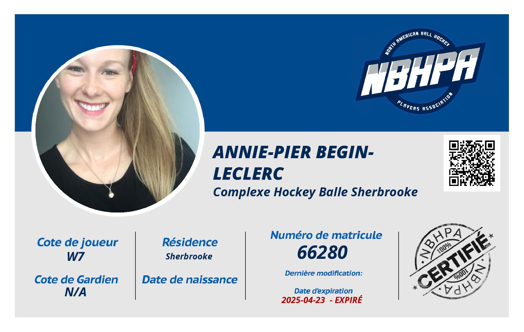 Annie-pier Begin-Leclerc