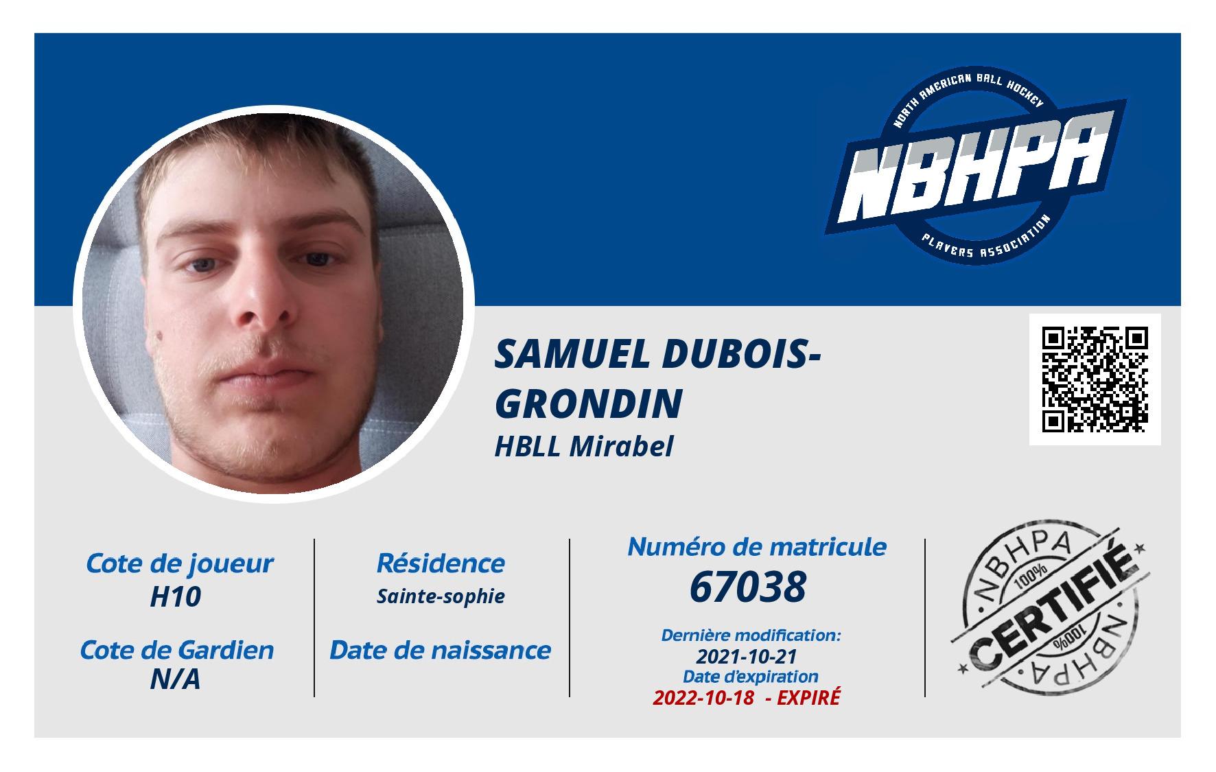 Samuel Dubois-Grondin