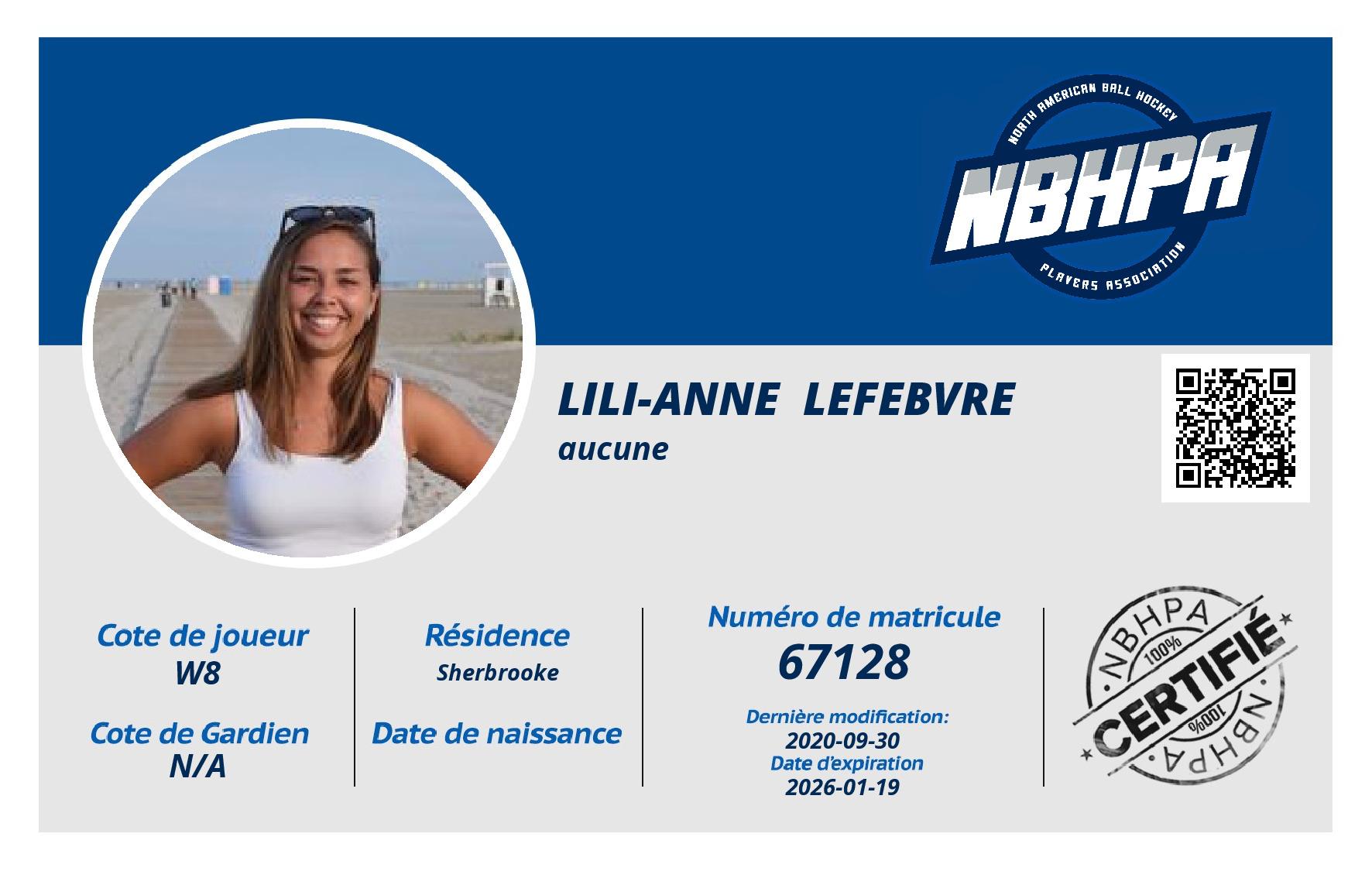 Lili-Anne  Lefebvre 
