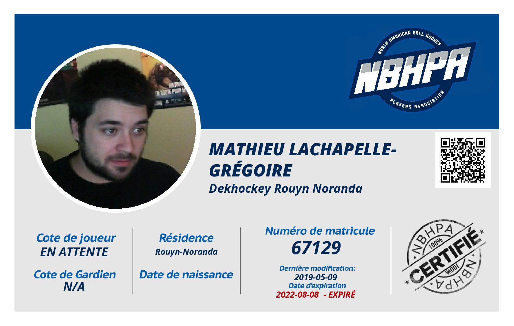 Mathieu Lachapelle-Grégoire