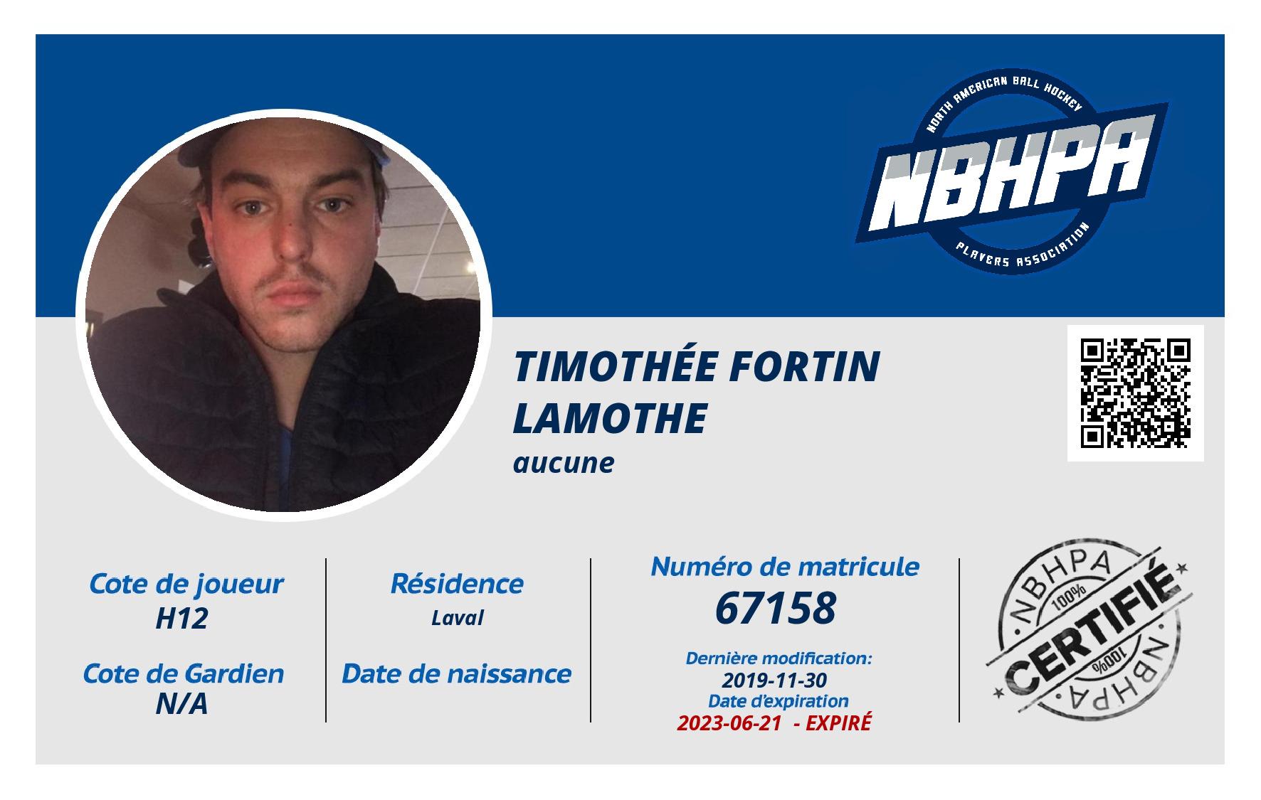 Timothée Fortin Lamothe