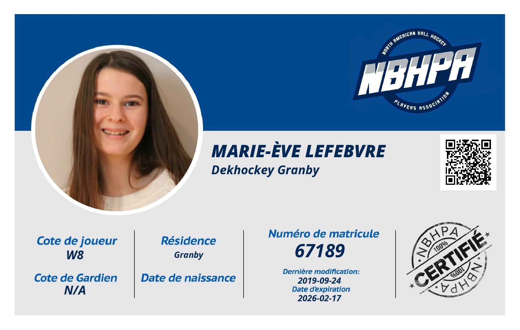 Marie-Ève Lefebvre