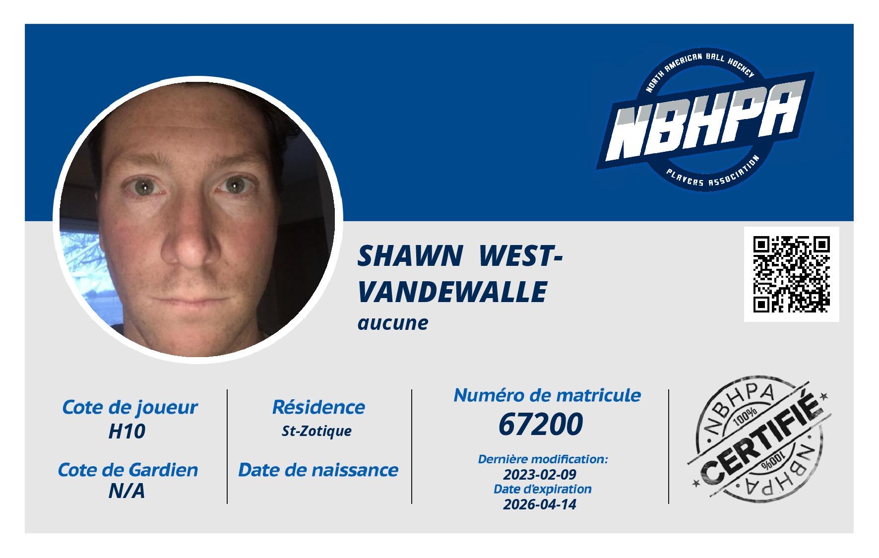 Shawn  West-Vandewalle