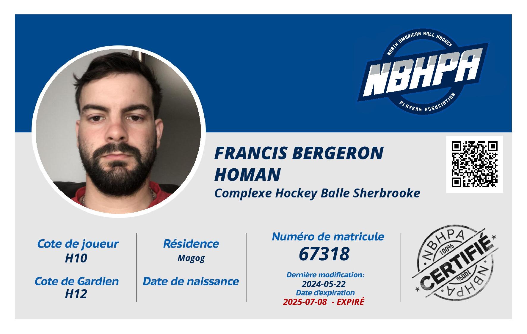Francis Bergeron Homan