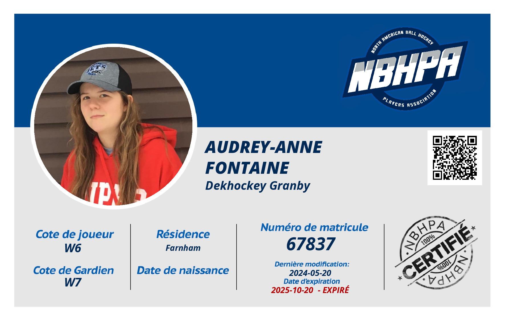 Audrey-Anne  Fontaine
